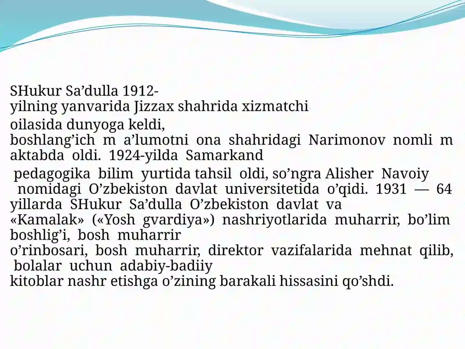 Shukur Sa’dulla 3