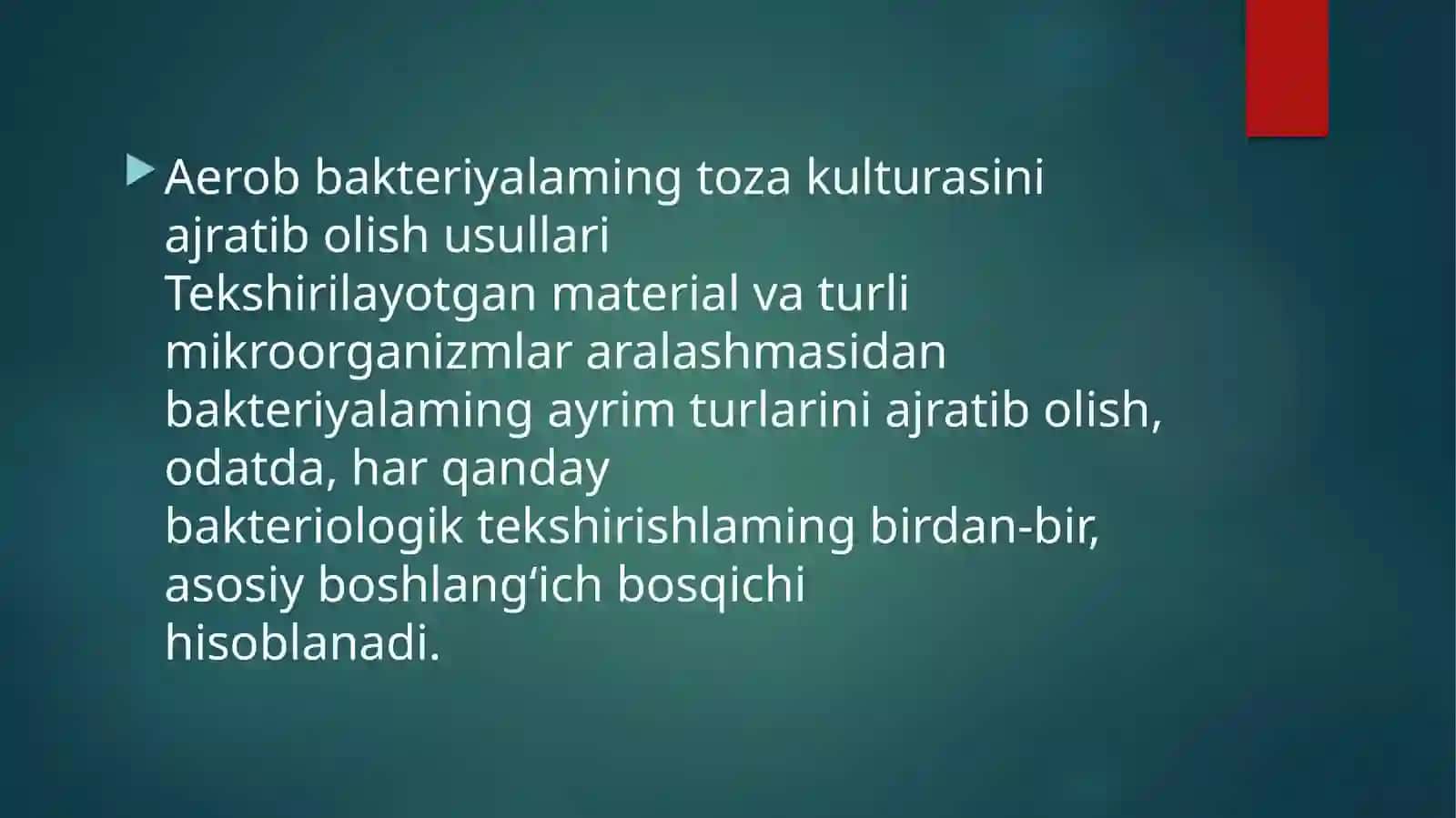 Aerob va anaerob bakteryalarni soft xosilasini ajratish bosqichlari 3