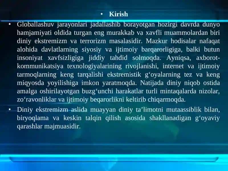 Diniy ekstremizim va terrorizmning mohiyati 3