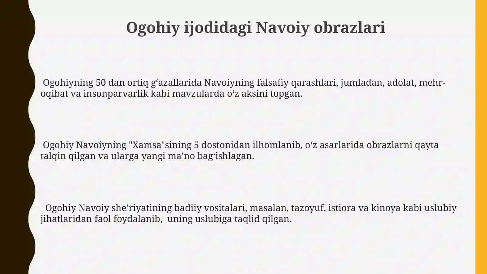 Ogohiy ijodida Navoiy anʼanalari 3
