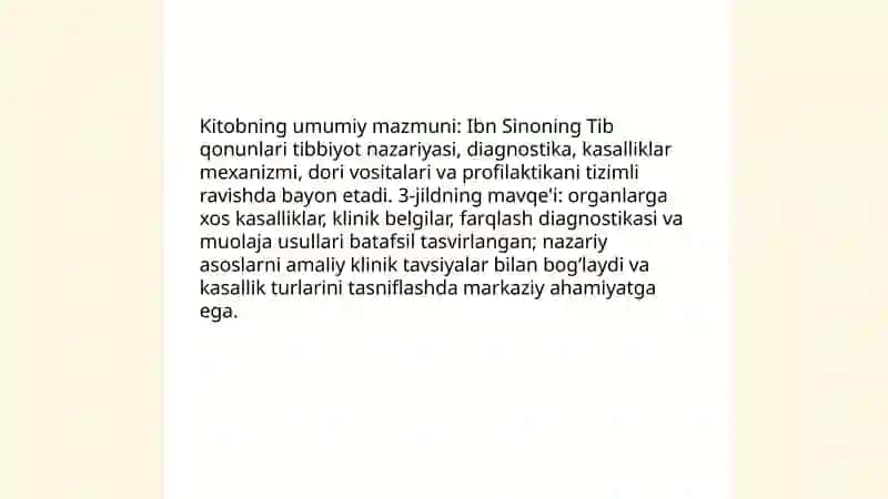 Abu Ali ibni Sinoning Tib Qonunlari 3