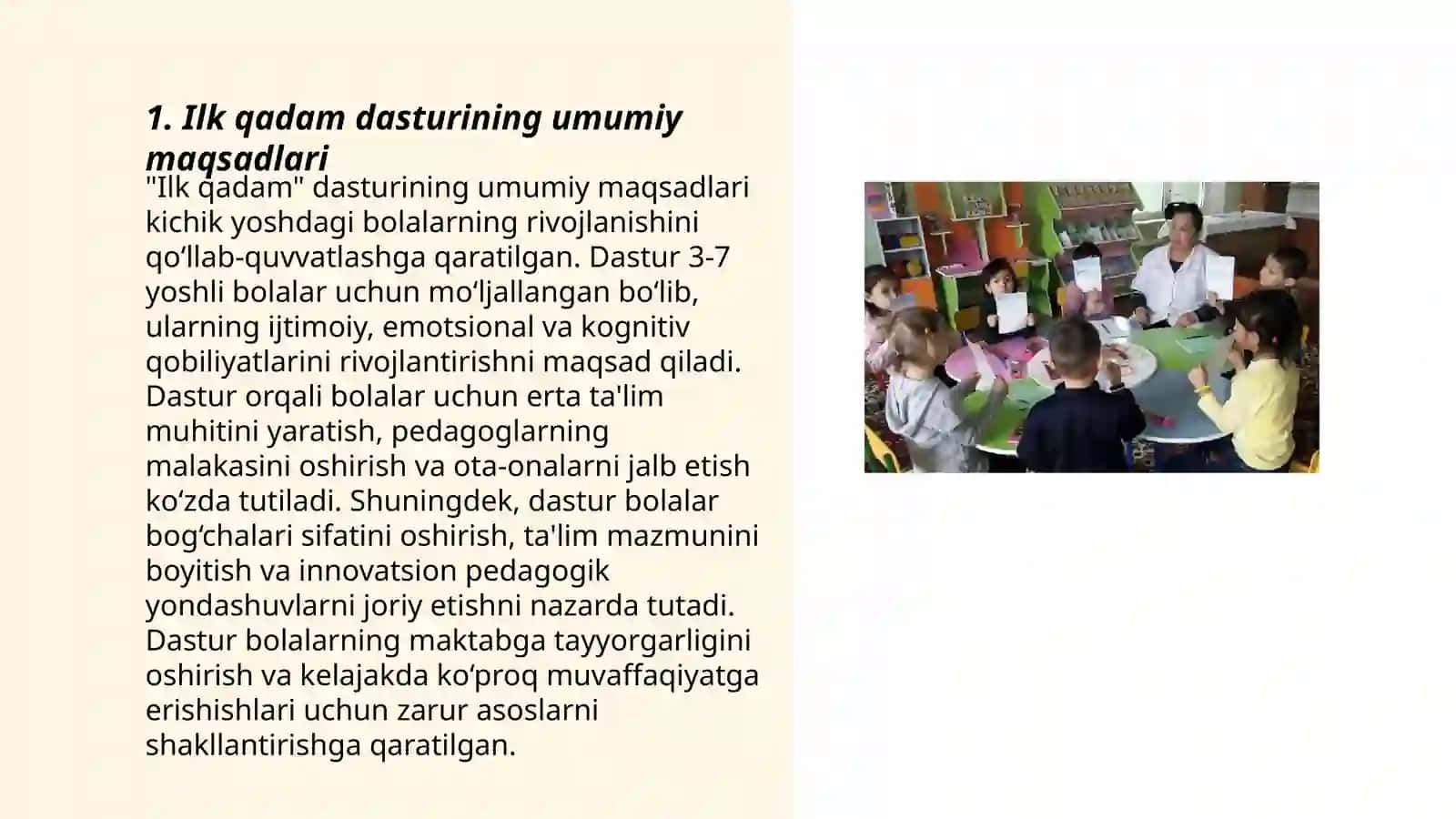Ilk qadam dasturi 3