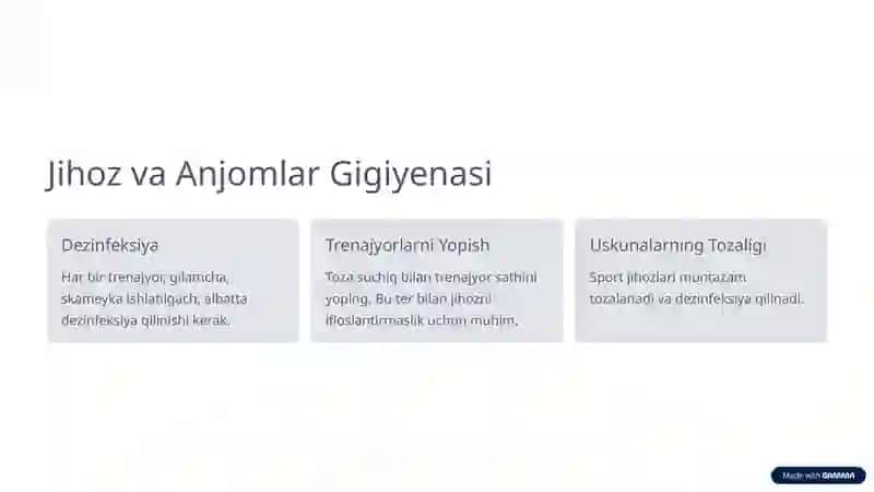 Sport Zalida Gigiyena Qoidalari 3
