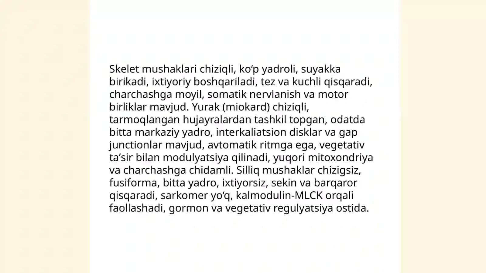 Muskul fiziologiyasi 3