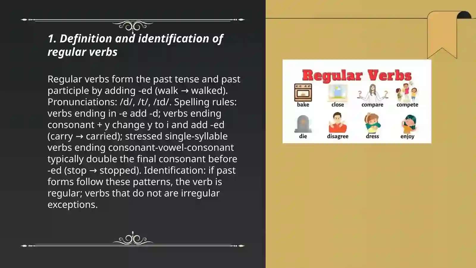 Regular verbs 3