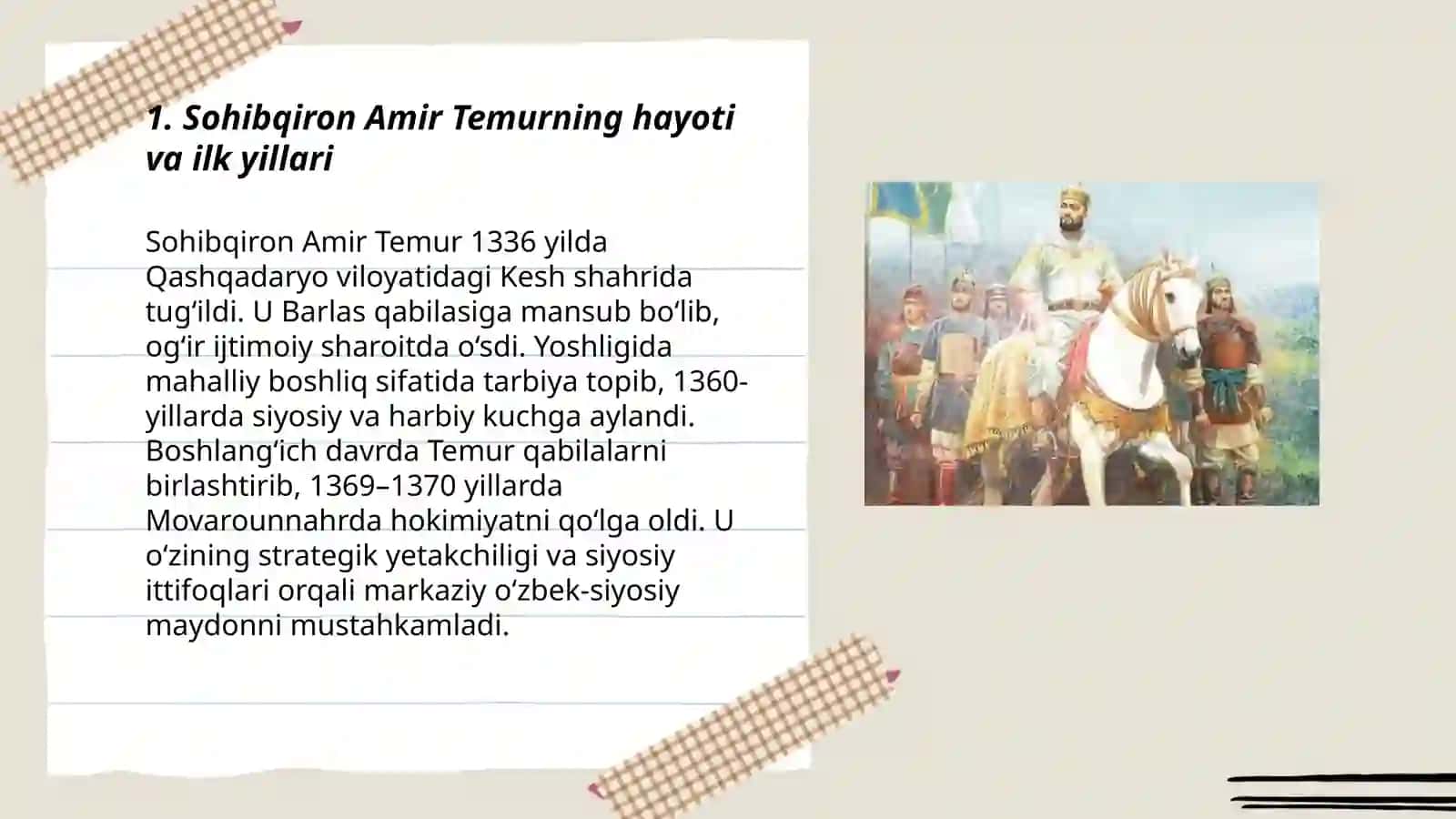 Sohibqiron Amir Temur va uning harbiy soliqlari 3