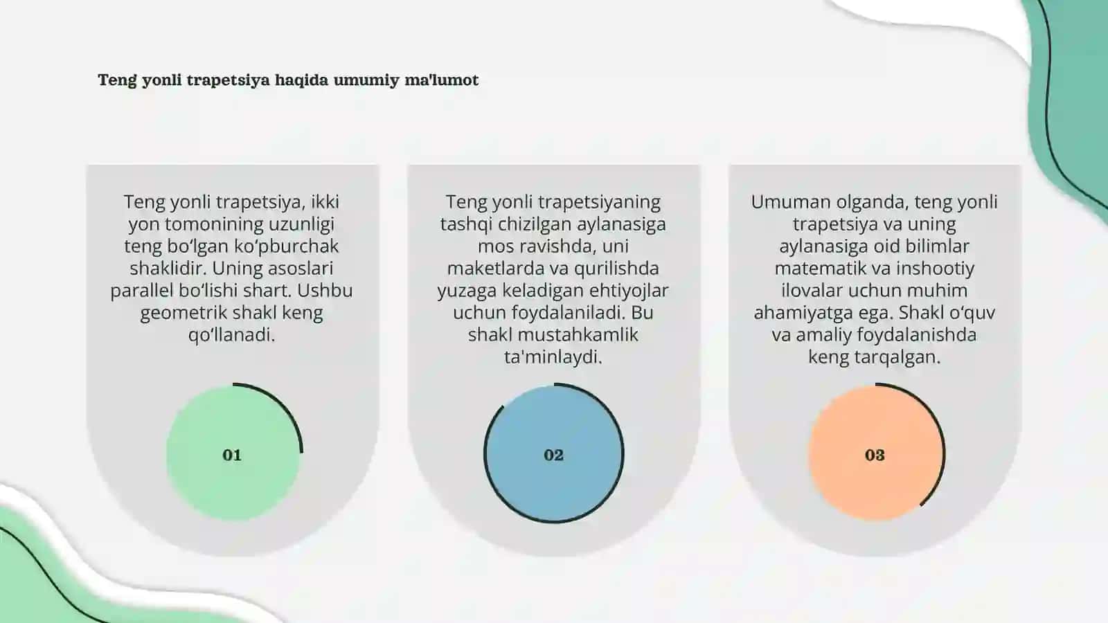 Teng yonli trapetsiya haqida 3