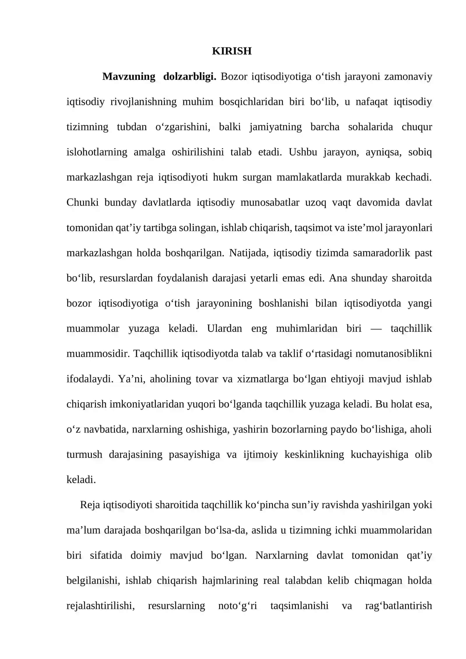 Bozor iqtisodiyotiga o'tish sharoitida taqchillik va uni bartaraf etish vositalari 3