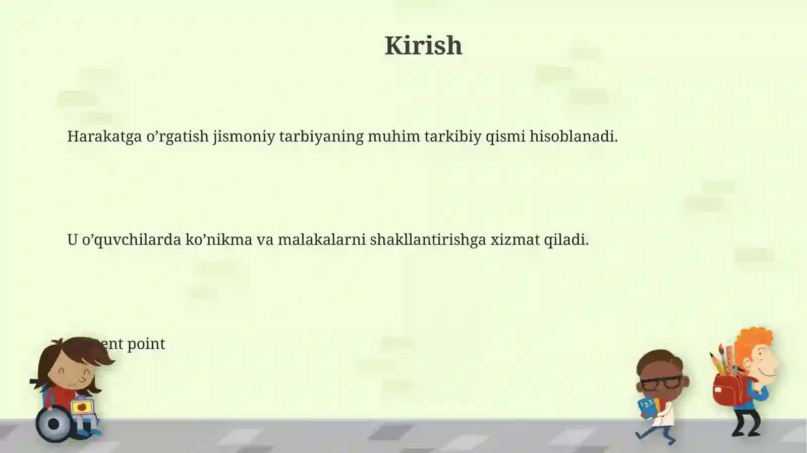 Harakatga o’rgatish jarayonining asoslari 3