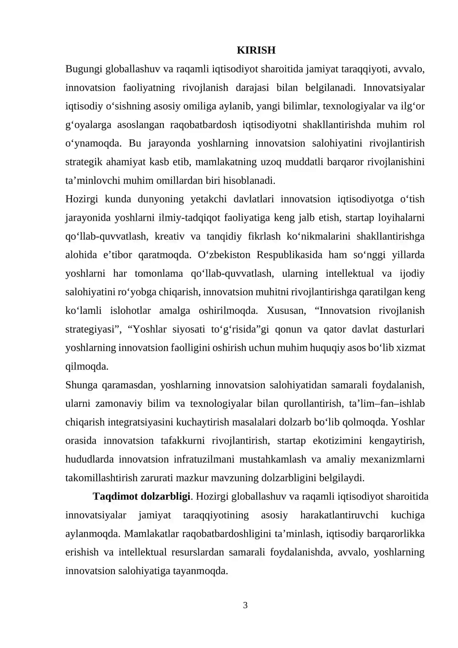 Kurs ishi mazmuni 3