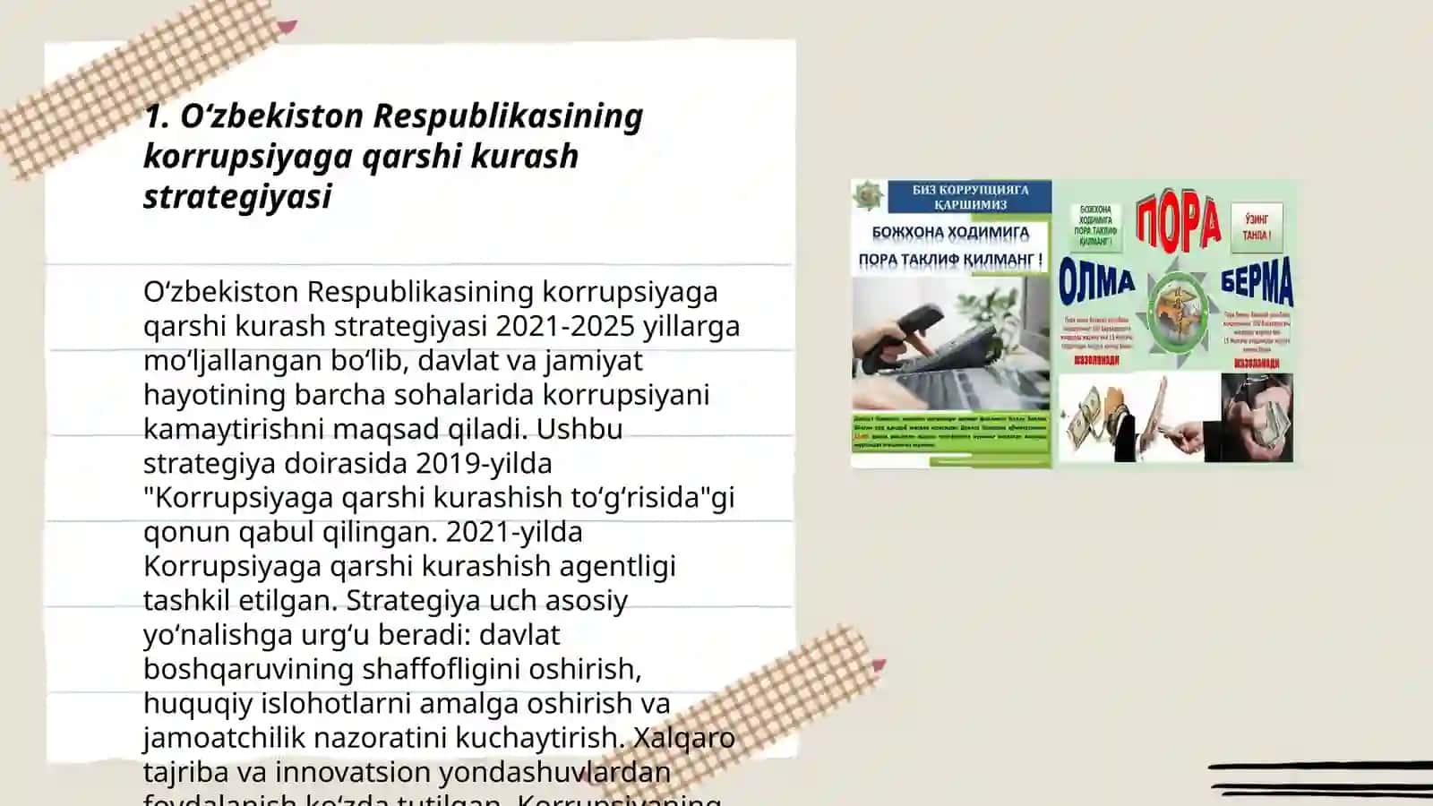 Oʻzbekistoning korrupsiyaga qarshi kurash siyosati 3