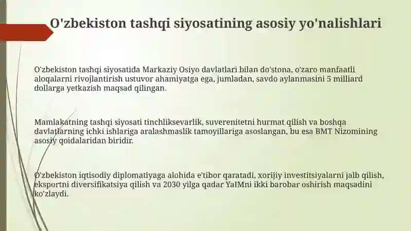 O'zbekiston va jahon hamjamiyati 3