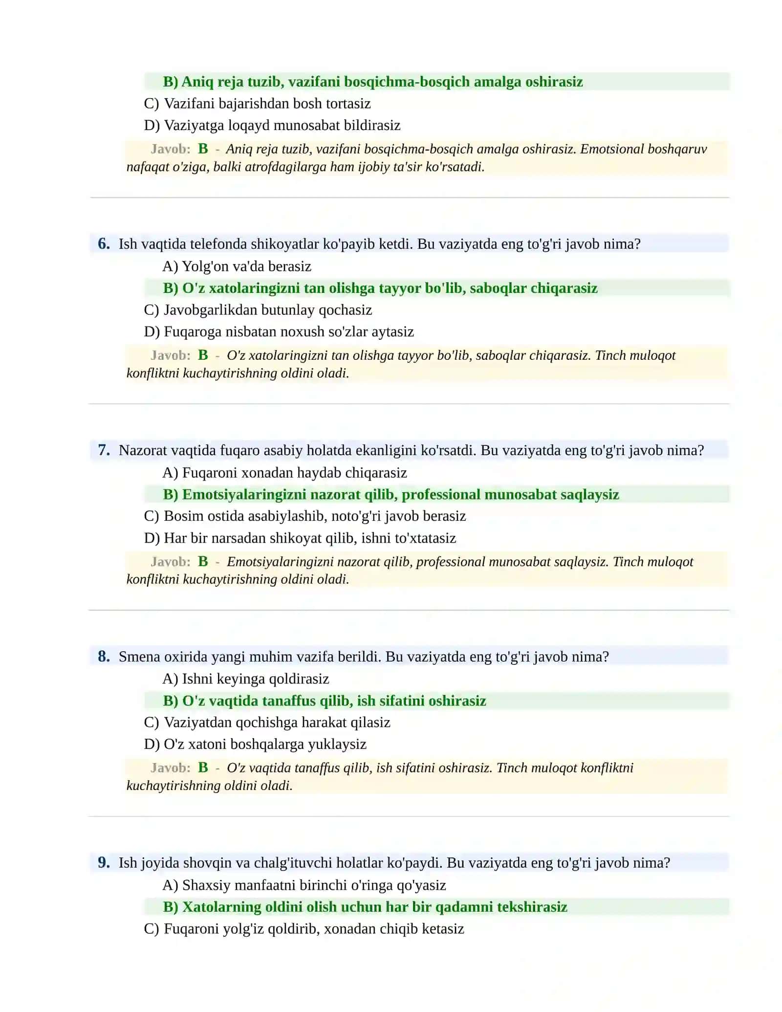 BOJXONA XIZMATIGA ISHGA KIRISH PSIXOLOGIK SINOV Testlari 3