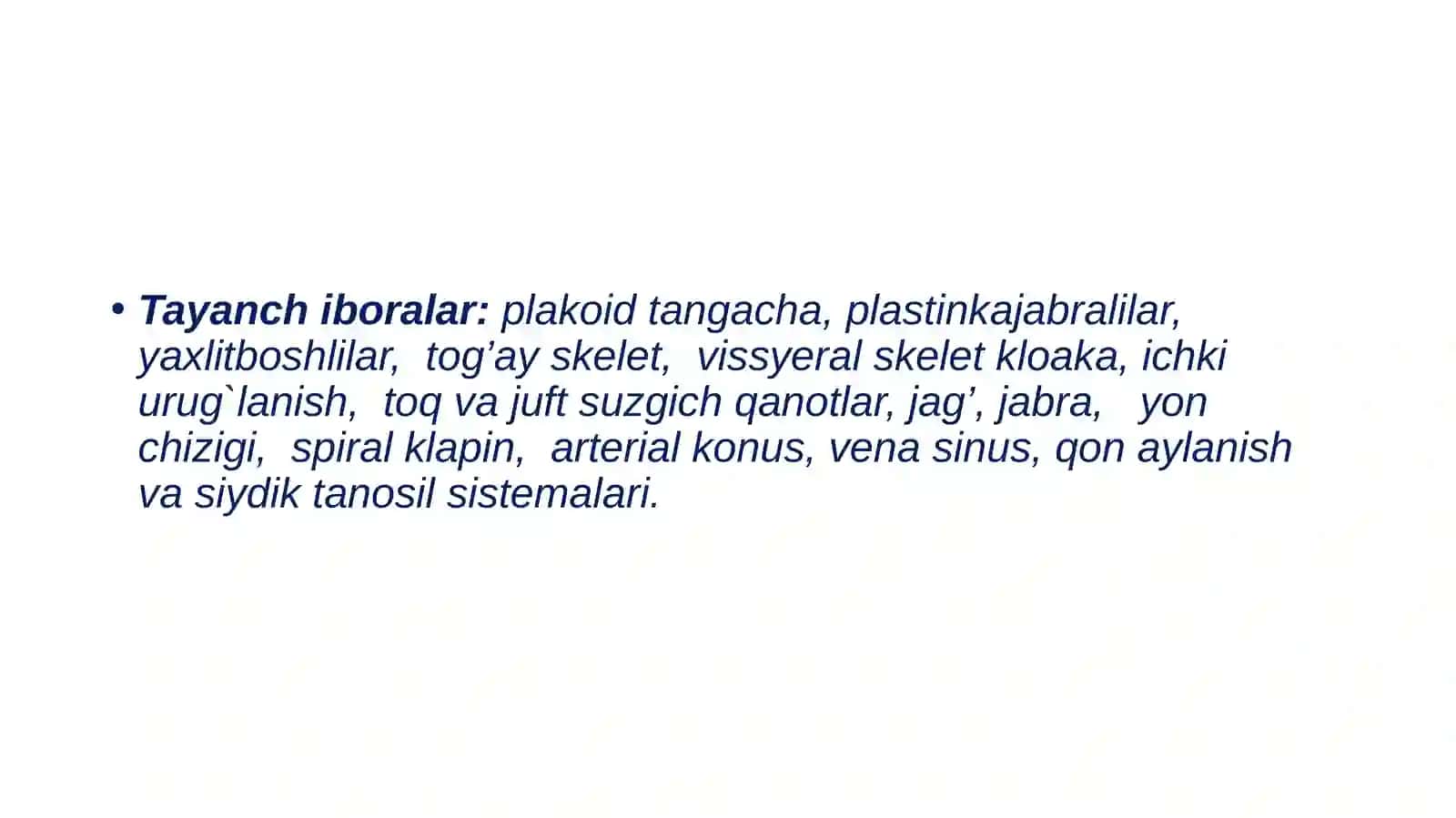 Baliqlar katta sinfining umumiy tavsifi va sistematikasi 3