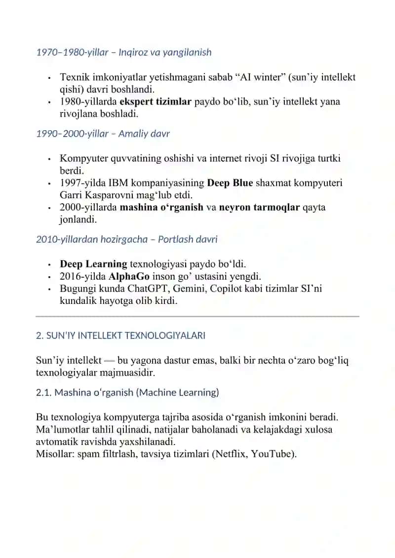 Sun'iy intellekt haqida siz bilgan va bilmaydigan ma'lumot 3