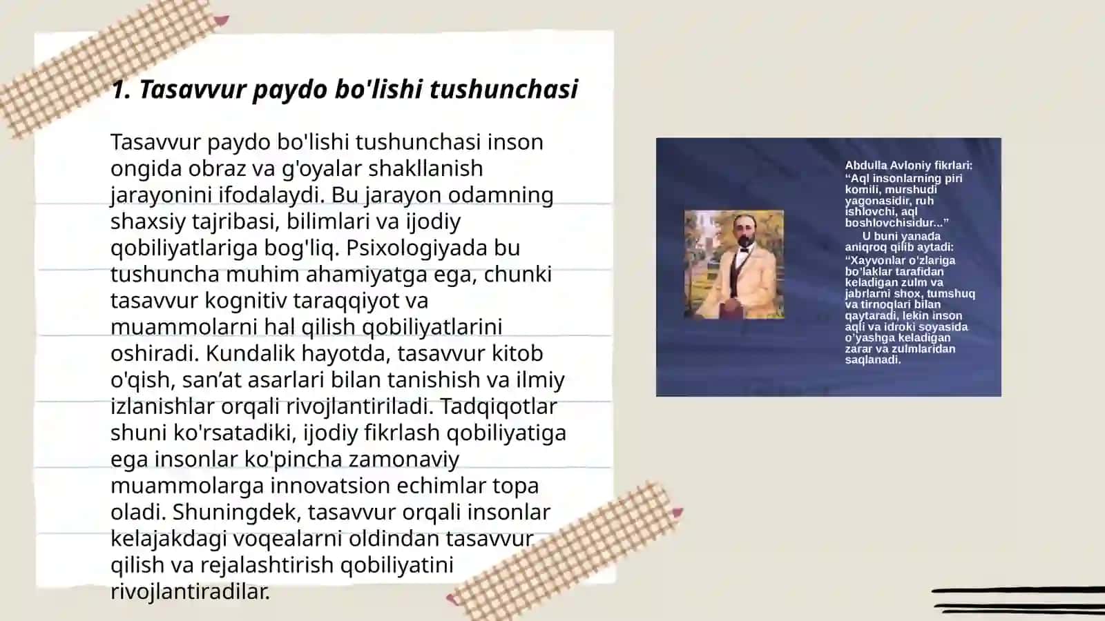 Tasavvur paydo bo'lgan davr haqidagi qarashlar 3