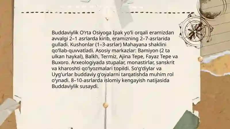 Oʻrta Osiyoda Buddaviylik madaniyati 3