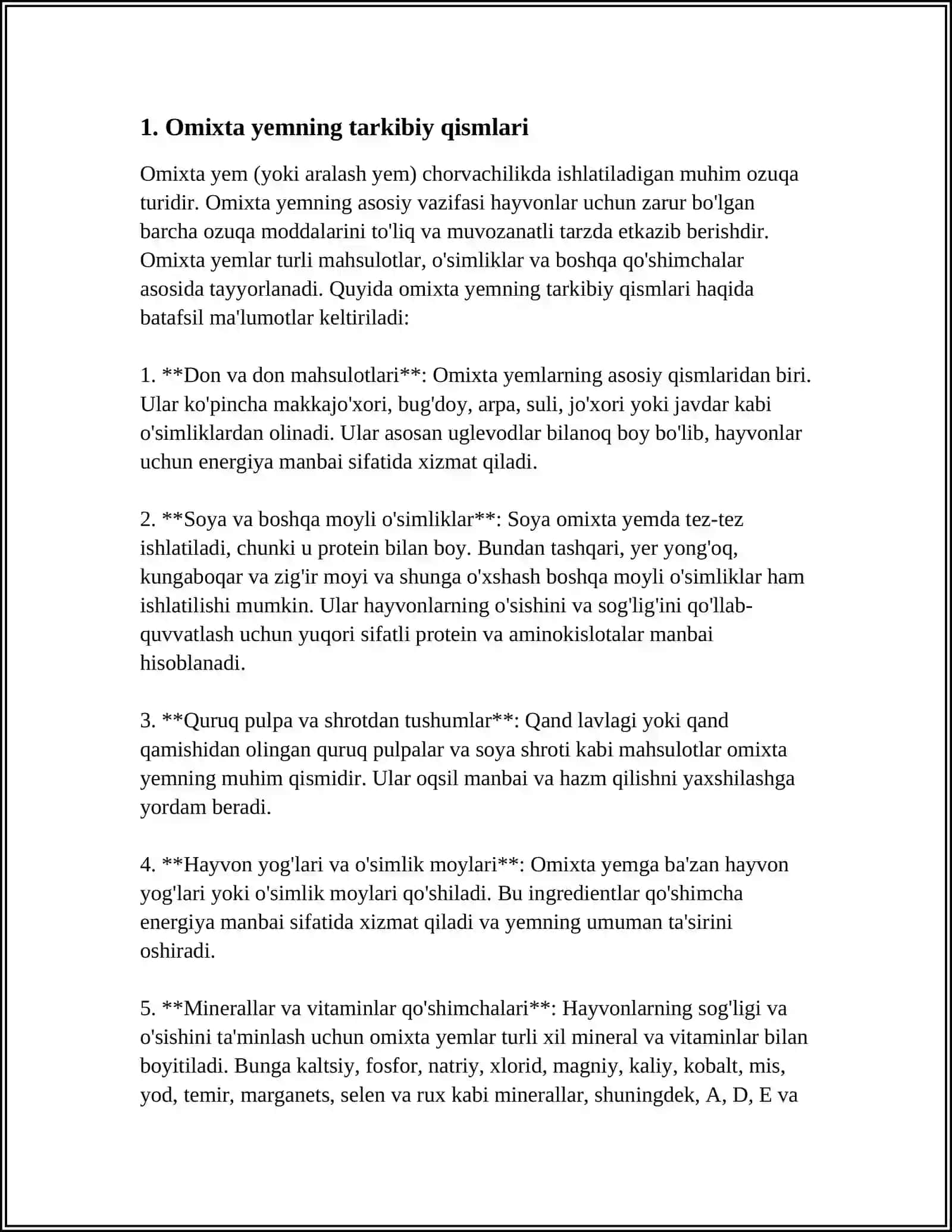 OMIXTA YEMNING SIFATIGA QÒYILADIGAN TALABLARNI ÒRGANISH 3