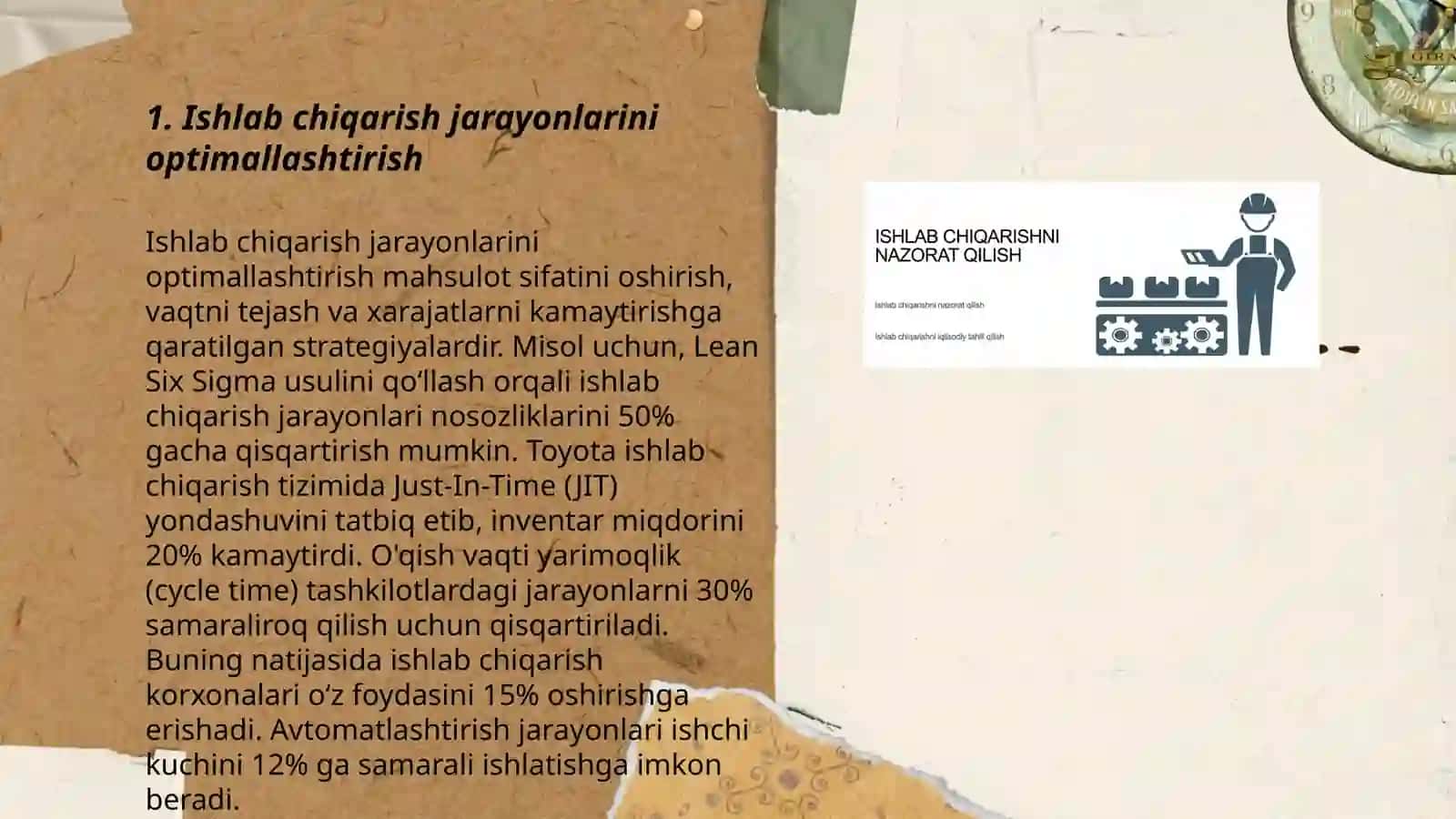 Ishlab chiqarish jarayonlarini optimallashtirish 3
