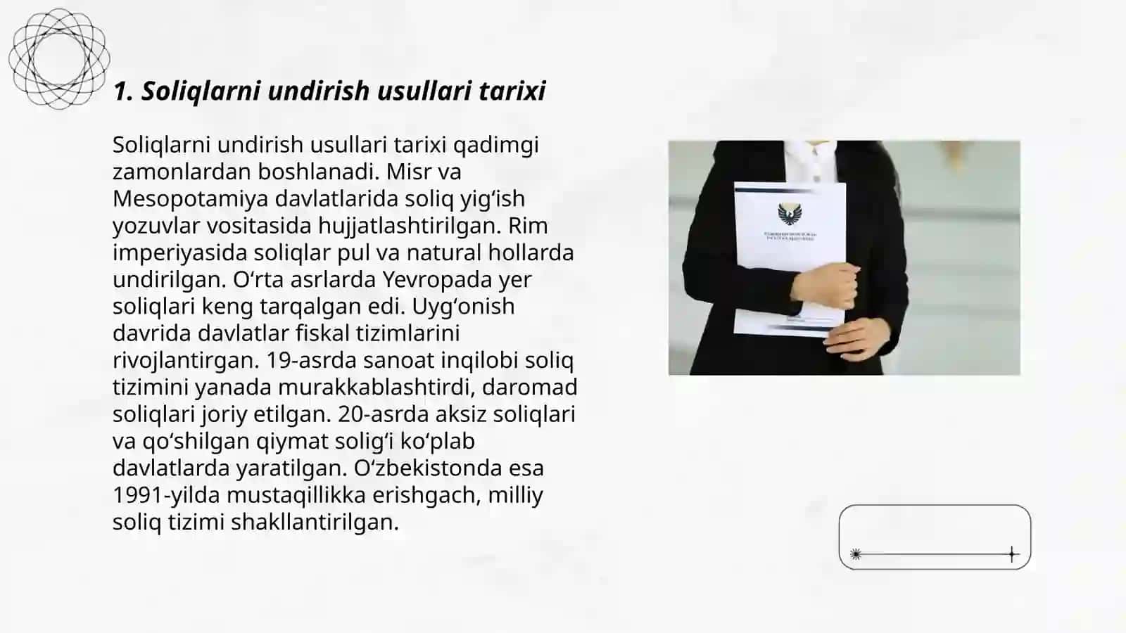 Soliqlarni undirish usullari va ularning amaliyotda qo’llanilishi 3