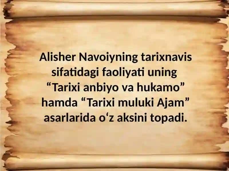 Alisher Navoiyning Tarixi anbiyo va hukamo va Tarixi muluki Ajam 3