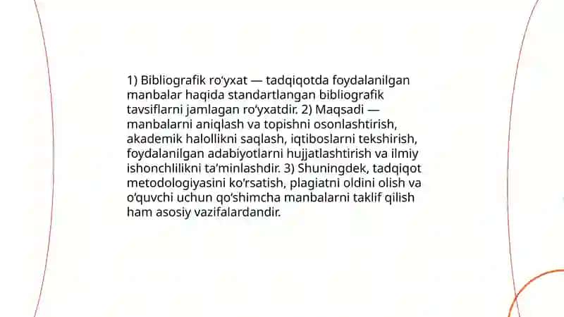 Bibliografik roʻyxatni tuzish qoidalari 3