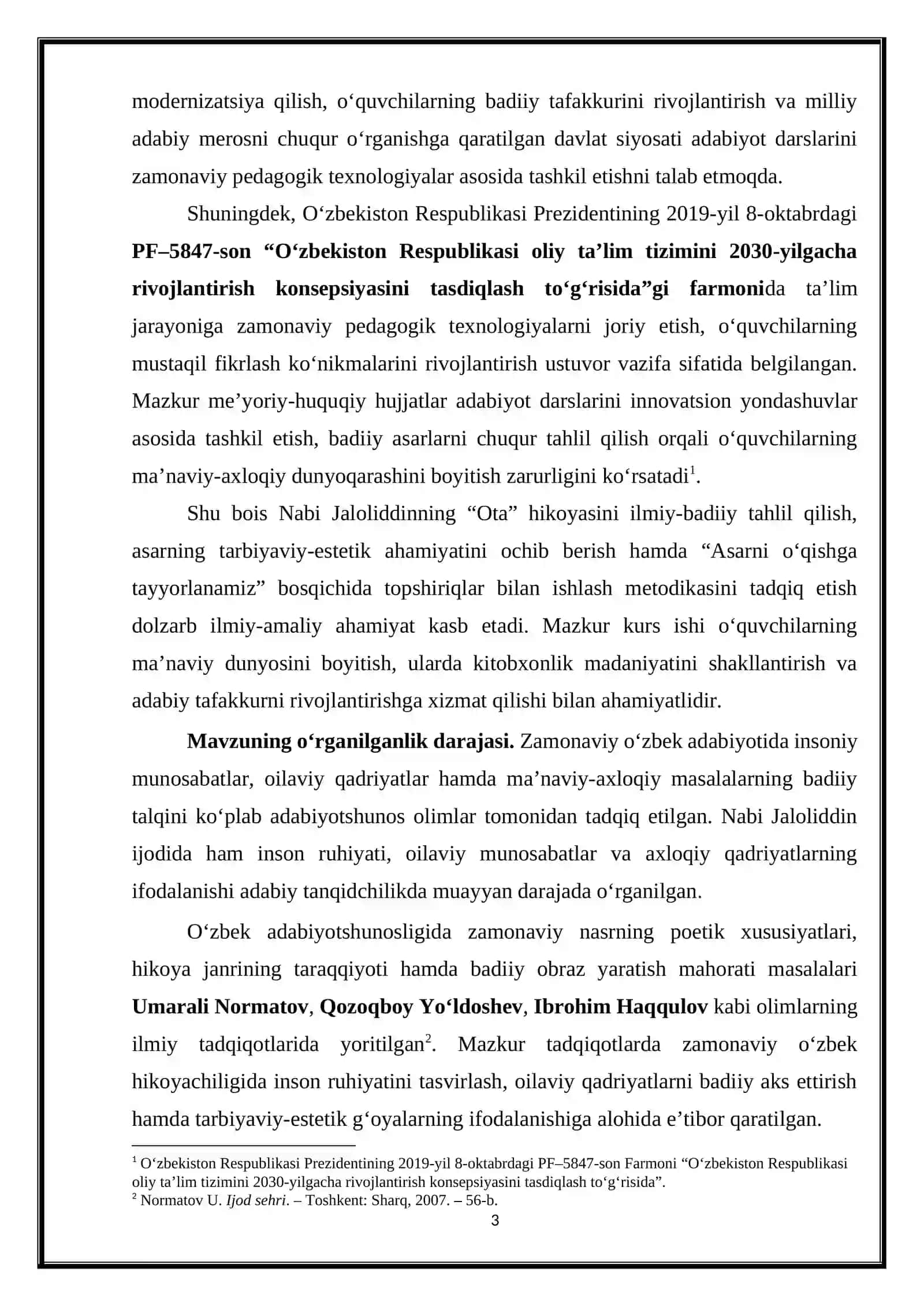 Nabi Jaloliddin. "Ota" hikoyasi. muallif hayoti va ijodi. "Asarni o'qishga tayyorlanamiz" bosqichi topshiriqlari bilan ishlash 3