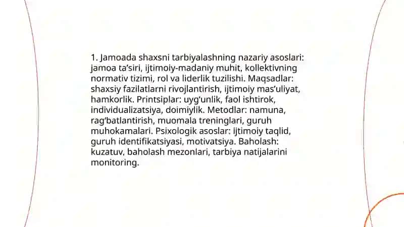 Jamoada shaxsni tarbiyalash 3