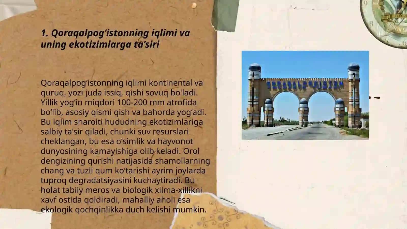 Qoraqalpogʻistonning tabiiy ekotizimlari va ulardagi oʻzgarishlar 3