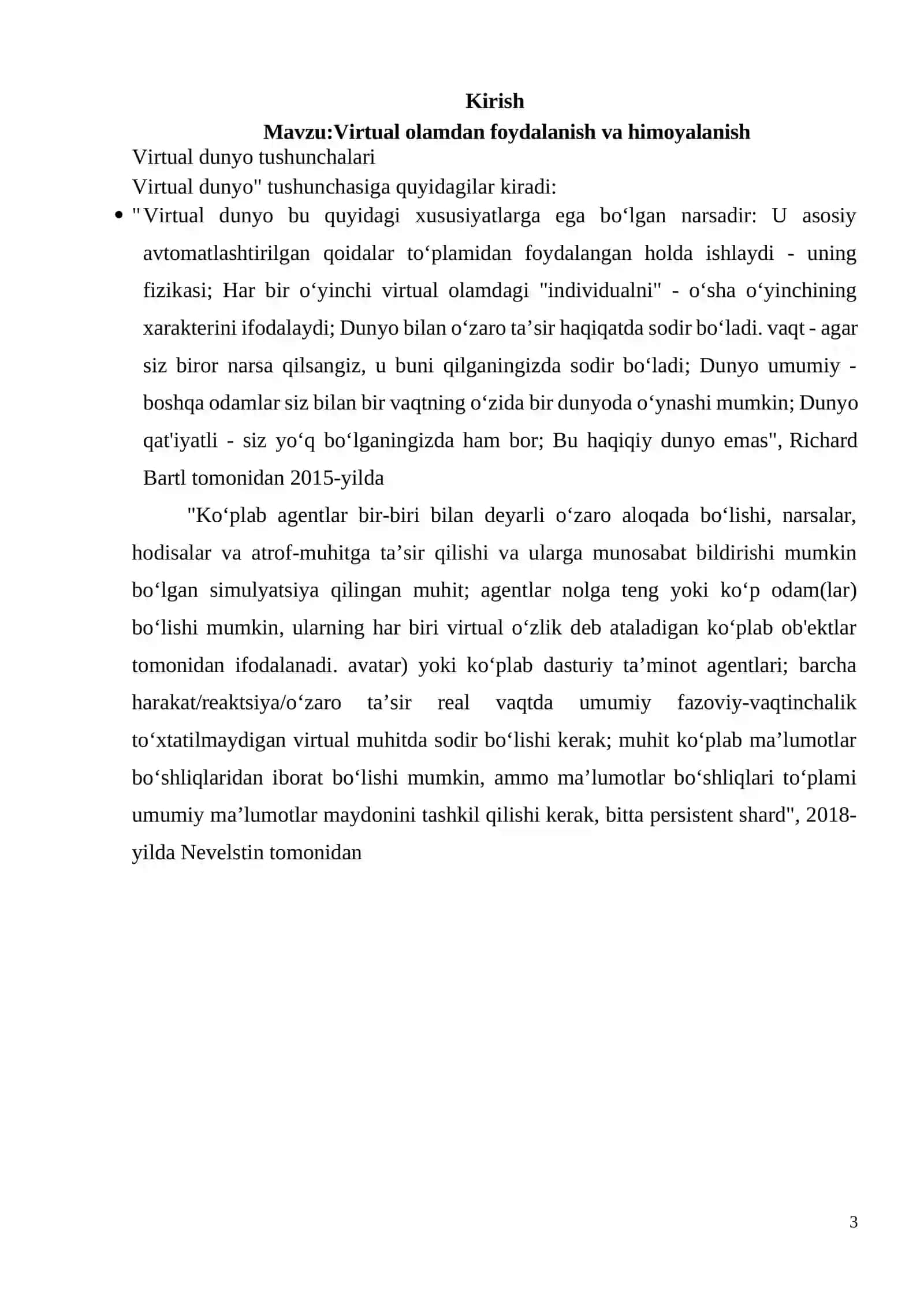 Virtual olamdan foydalanish va himoyalanish 3