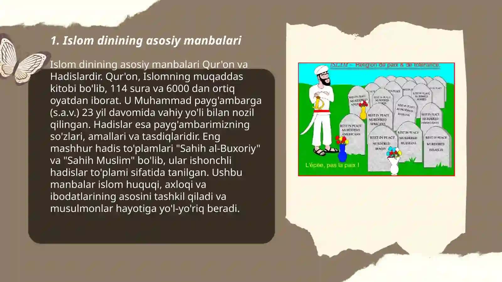 Islom dini haqida. Uning manbalari aqidaviy maktablari va ularning hozirgi davrdagi ahamiyati 3