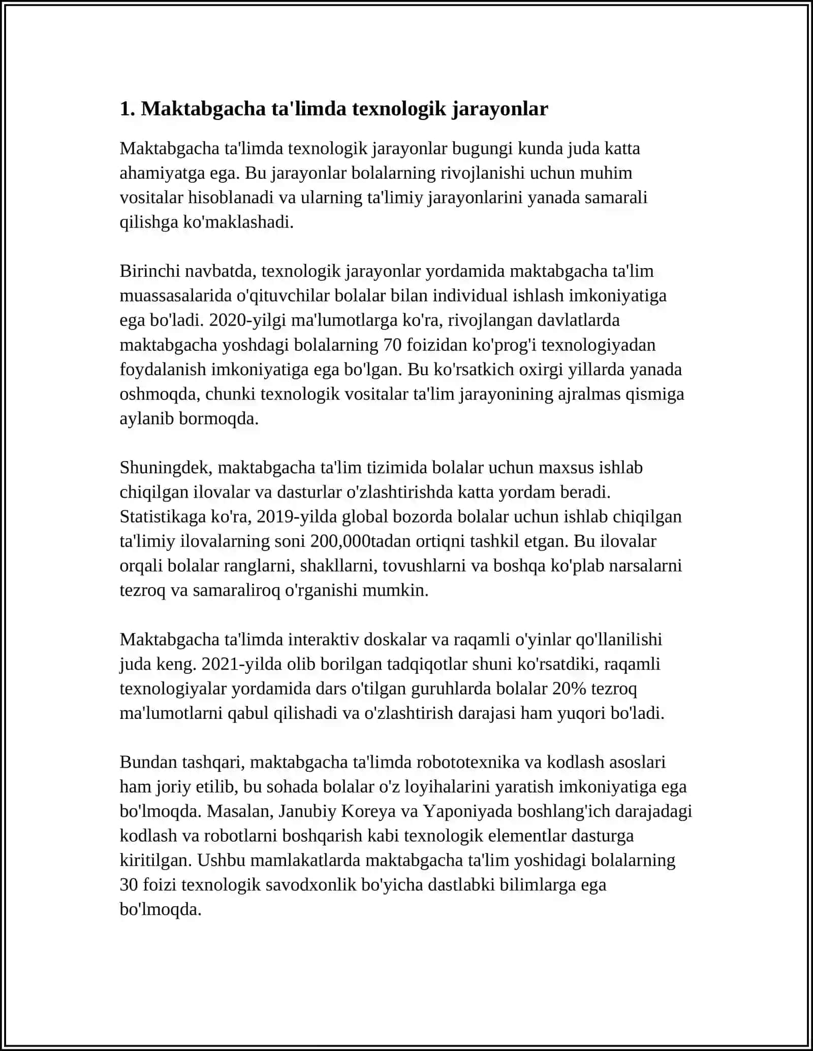 MAKTABGACHA TALIMDA TEXNALOGIK VA LOYXALASHTIRISH JARAYONINI BOSQICHLARI 3