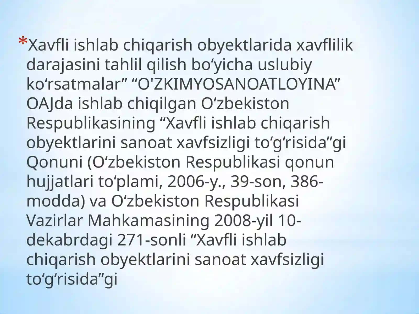 SANOAT EKOLOGIYASI VA XAYOT XAFSIZLIGI 3
