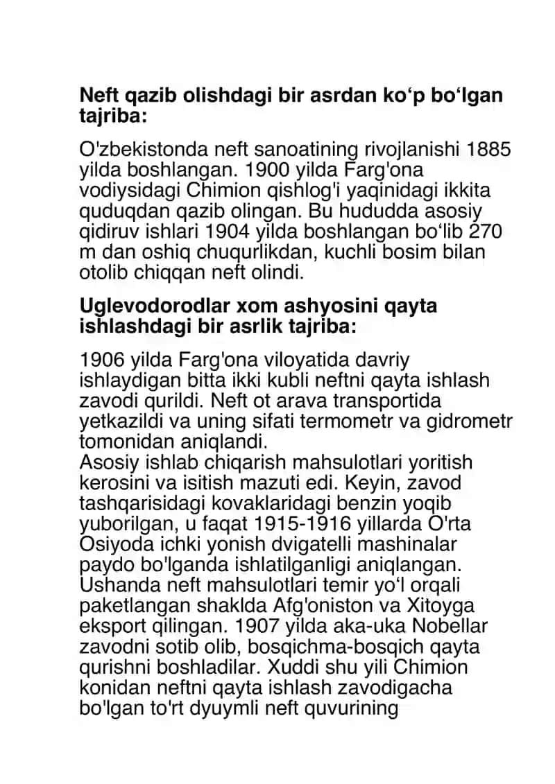 Respublikamizdagi neft va gazni qayta ishlash sa’noat korxonalari,ularning rivojlanish bosqichlari. 3