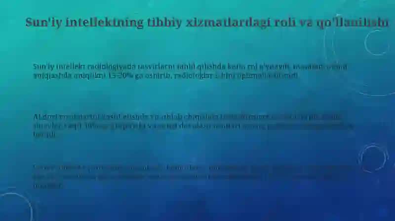 Tibbiy xizmatlarda sun'iy intelekt va uning psixologik aspektlari 3