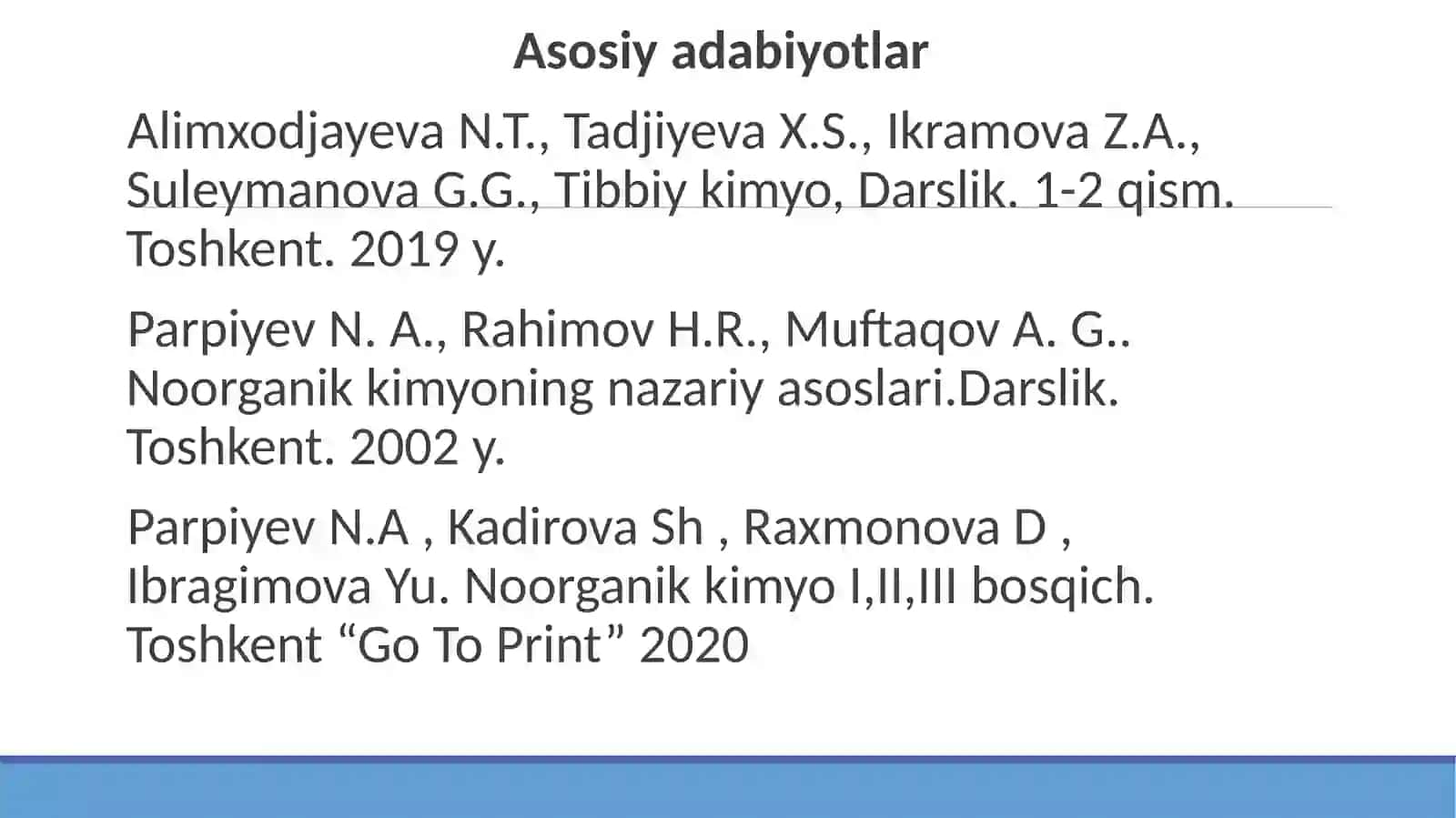 Tibbiy kimyoga kirish. Kimyo va atrof muhit. Biogenelementlar. Eritmalar. Moddalar eruvchanligi 3