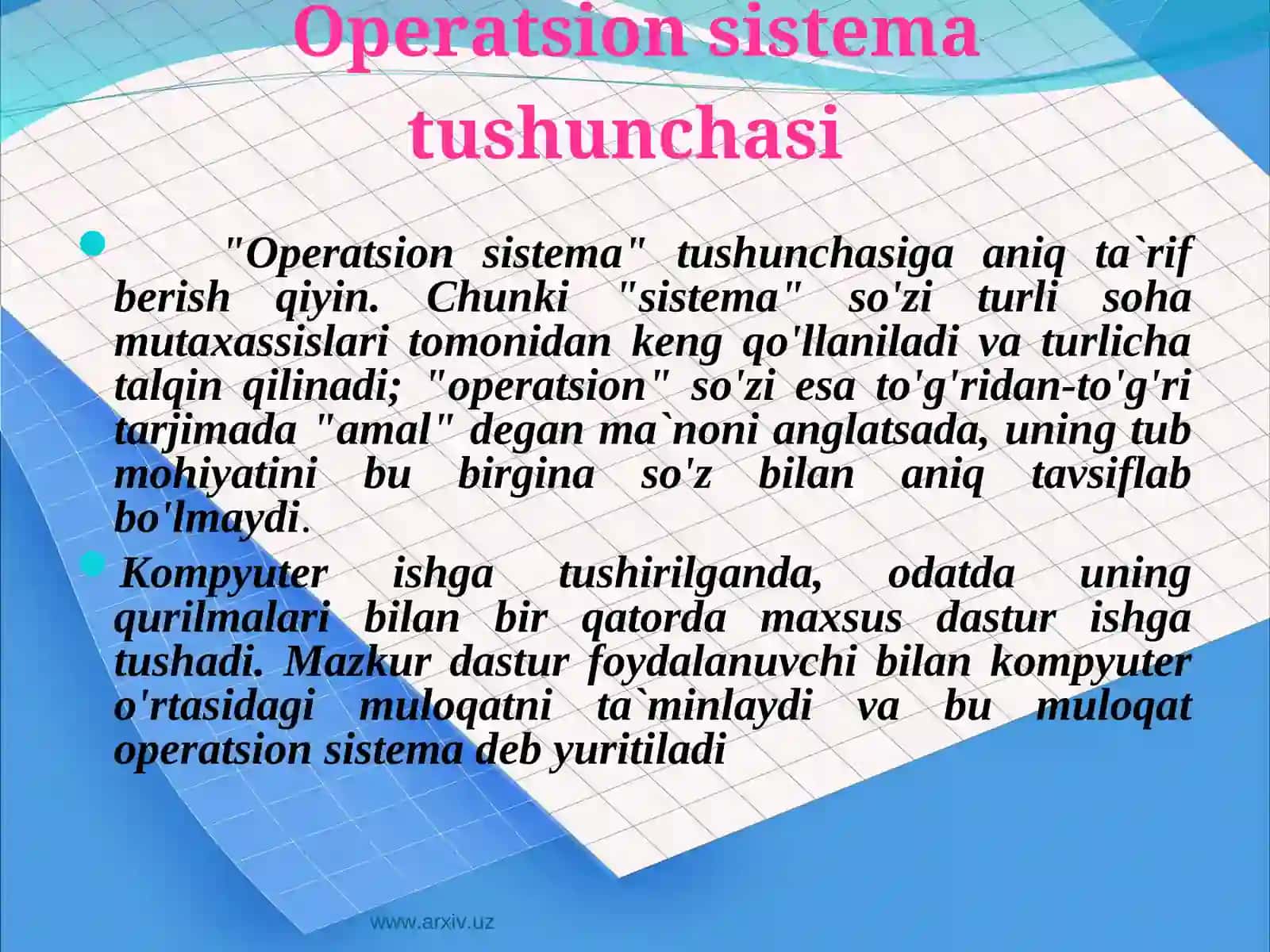 Operatsion sistema WINDOWS 3