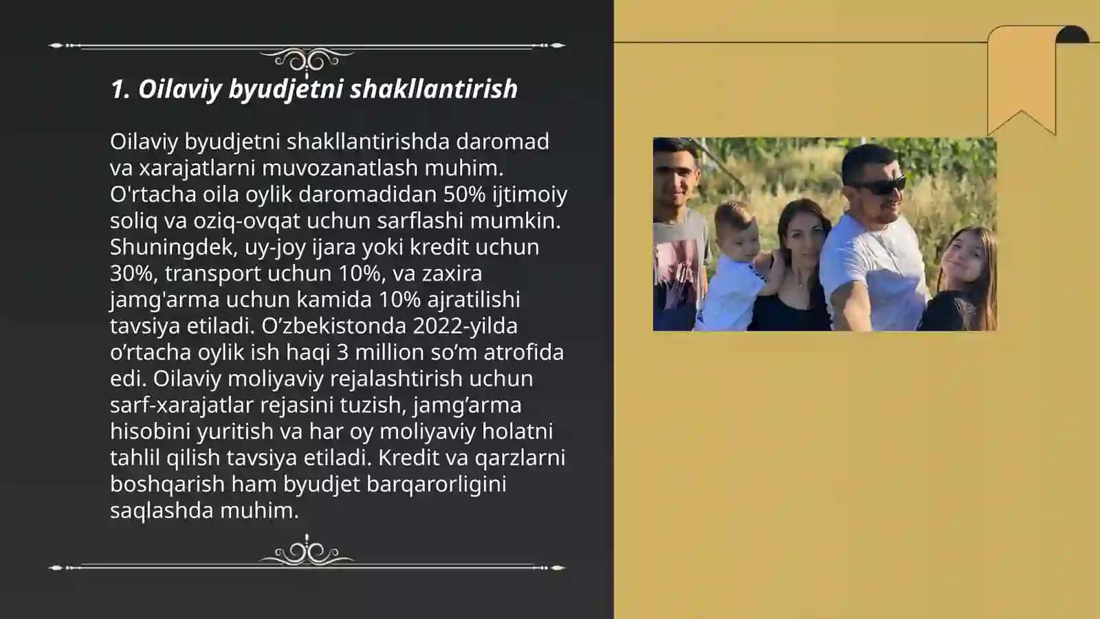 Oilaviy moliyaviy rejalashtirish va moliyaviy qarorlar 3