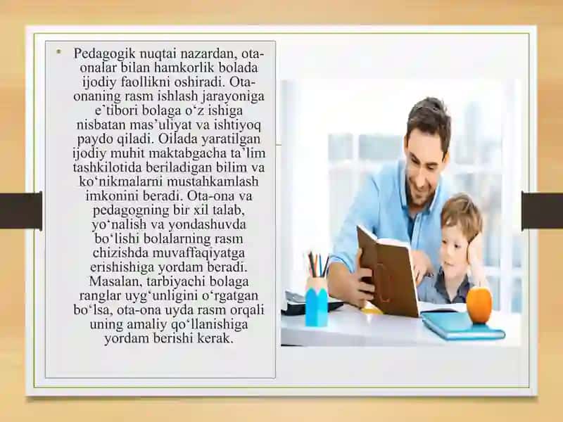 Ota-onalar bilan hamkorlikda rasm ishlash 3