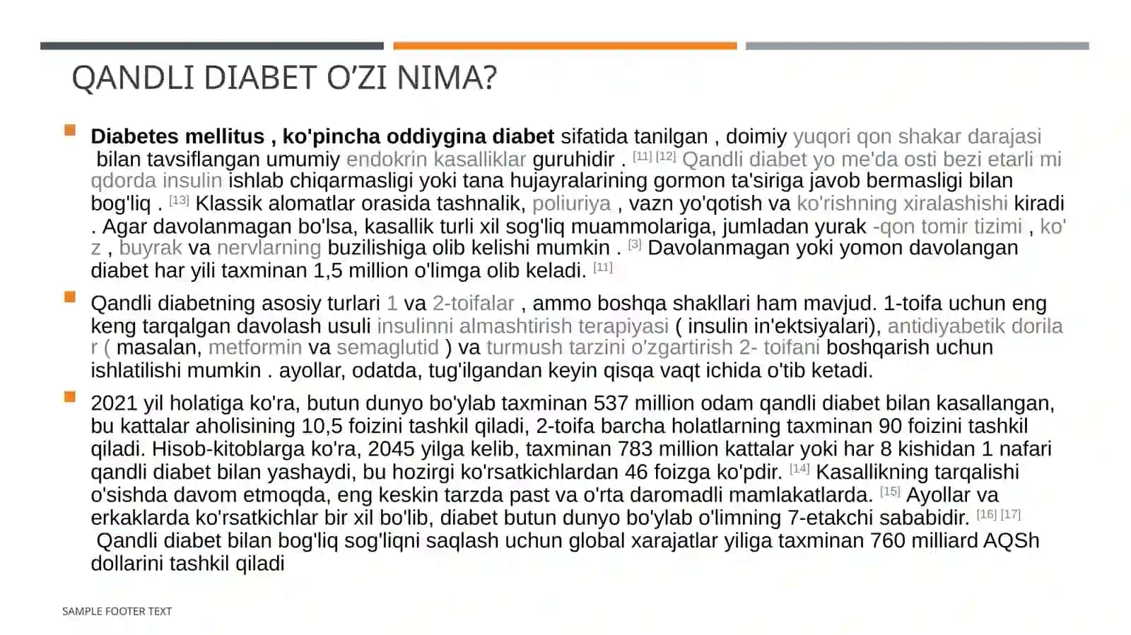 Qandli diabet va ochlikda ketoniriya ketonemiya 3