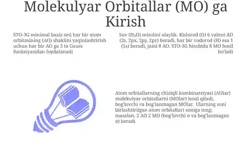 Molekulyar Orbitallar (MO) ga Kirish 3