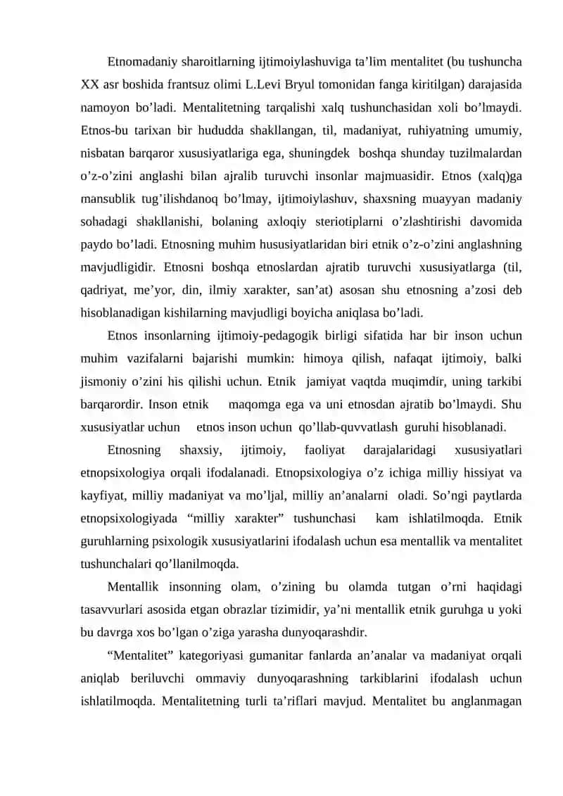 Milliy mеntаlitеt vа uning ijtimоiylаshuvdа tutgаn o’rni 3