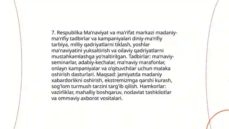 Respublika Ma'naviyat va ma'rifat markazi 3