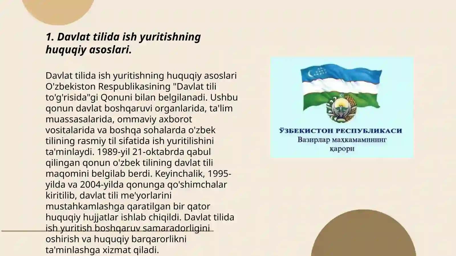 Mamlakatimizda davlat tilida ish yuritishni samarali tashkil qilish chora-tadbirlari to'g'risida 3