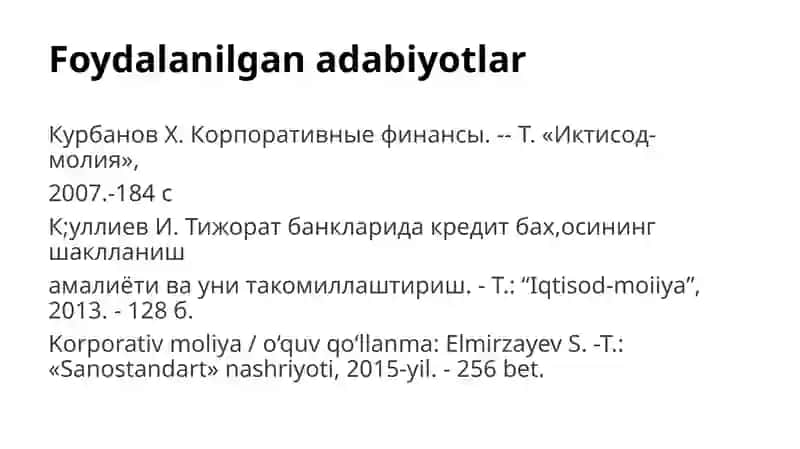 Korporativ Moliya 3