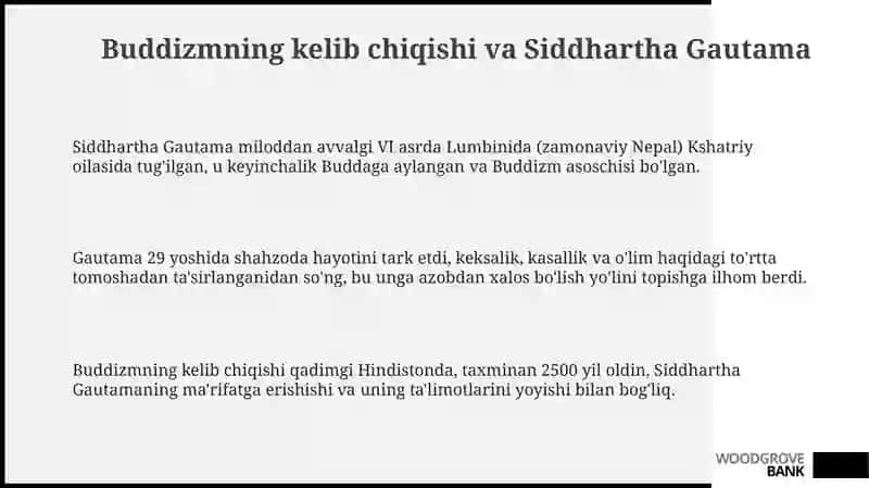 Buddizm tarixi va ta'limoti 3