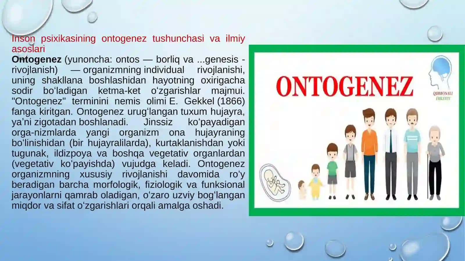 Inson psixikasining ontogenezida rivojlanishi 3