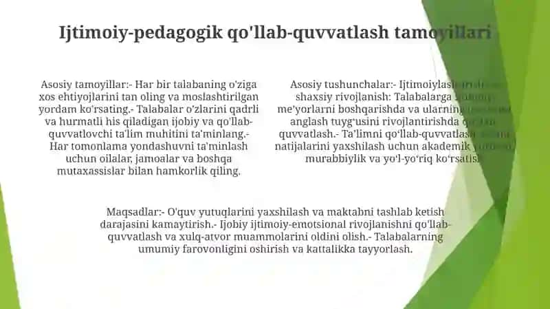 Kasb Hunar Maktabi OʻQuvchilarini Ijtimoiy- Pedagogik QoʻLlab- Quvvatlash 3