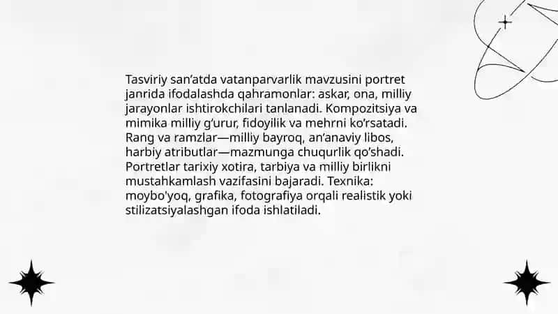 Tasviriy San’at Turlari va Janirlari Vatanparvarlik Onalikni Tadbiq Qilish 3