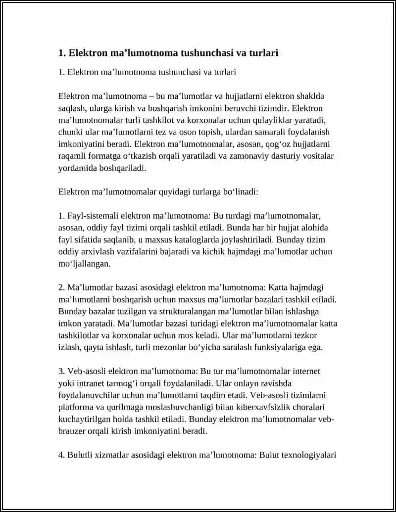 Elektron maʼlumotnoma va ularni yaratish 3